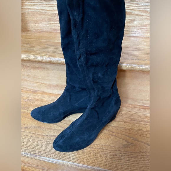 Women’s Black Suede Tall Boots Size 6.5 - Picture 5 of 7
